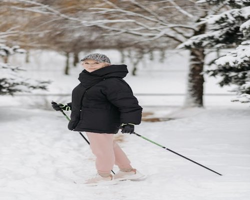 Active person enjoying outdoor walk in park